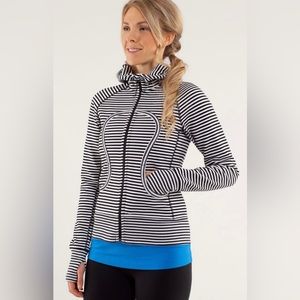 COPY - Vintage Lululemon 2 Scuba Hoodie Striped Mauve Grey. WOMENS 4.